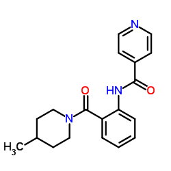 N-{2-[(4-Methyl-1-piperidinyl)carbonyl]phenyl}isonicotinamide Structure