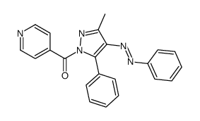 (3-methyl-5-phenyl-4-phenyldiazenylpyrazol-1-yl)-pyridin-4-ylmethanone Structure