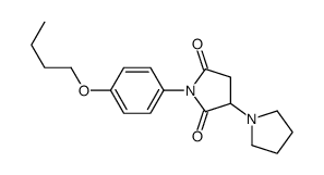 1-(4-butoxyphenyl)-3-pyrrolidin-1-ylpyrrolidine-2,5-dione结构式