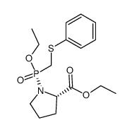 (S)-1-((S)-Ethoxy-phenylsulfanylmethyl-phosphinoyl)-pyrrolidine-2-carboxylic acid ethyl ester结构式