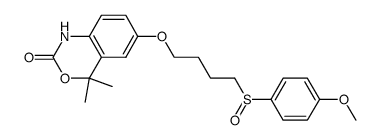 6-[4-(4-methoxy-phenylsulfinyl)-butoxy]-4,4-dimethyl-4H-3,1-benzoxazin-2-one Structure