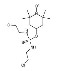 2,2,6,6-tetramethyl-1-oxy-4-piperidyl N,N'-bis(2-chloroethyl)phosphorodiamidothioate Structure