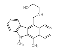 Ethanol, 2-[[(5,6-dimethyl-6H-pyrido[4,3-b]carbazol-11-yl)methyl]amino]-结构式