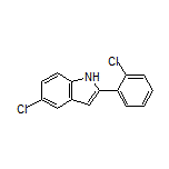 5-氯-2-(2-氯苯基)-1H-吲哚结构式