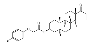 Androstan-17-one, 3-[[2-(4-bromophenoxy)acetyl]oxy]-, (3β,5α) Structure