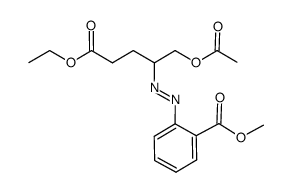 2-(1-acetoxymethyl-3-ethoxycarbonylpropylazo)benzoic acid methyl ester Structure