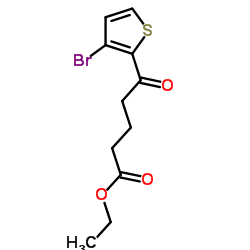 Ethyl 5-(3-bromo-2-thienyl)-5-oxopentanoate structure