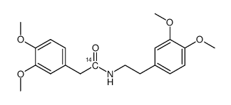 N-(3,4-Dimethoxy-phenaethyl)-2-(3,4-dimethoxy-phenyl)-1-14C-acetamid结构式