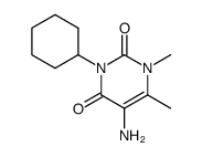 5-amino-3-cyclohexyl-1,6-dimethyl-1H-pyrimidine-2,4-dione结构式