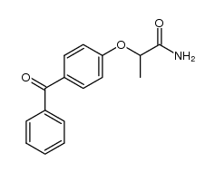 2-(4-benzoylphenoxy)propanamide Structure