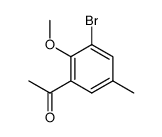 1-(3-bromo-2-methoxy-5-methylphenyl)-1-ethanone Structure