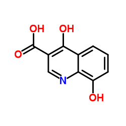 4,8-Dihydroxy-3-quinolinecarboxylic acid structure