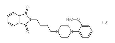 1-(2-甲氧基苯基)-4-(邻苯二甲酰亚氨基丁基)哌嗪氢溴酸盐结构式