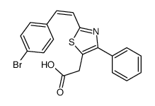 2-[2-[(E)-2-(4-bromophenyl)ethenyl]-4-phenyl-1,3-thiazol-5-yl]acetic acid结构式