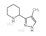 2-(4-Methyl-1H-pyrazol-3-yl)-piperidine dihydrochloride Structure