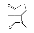 2-Azetidinone, 3-acetyl-4-ethylidene-1,3-dimethyl-, (E)- (9CI)结构式