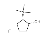 (+/-)-(trans-2-hydroxy-cyclopentyl)-trimethyl-ammonium, iodide结构式