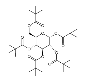 1,2,3,4,6-penta-O-pivaloyl-D-glucopyranoside Structure