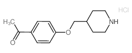 1-[4-(4-Piperidinylmethoxy)phenyl]-1-ethanone hydrochloride Structure