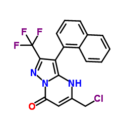 5-(Chloromethyl)-3-(1-naphthyl)-2-(trifluoromethyl)pyrazolo[1,5-a]pyrimidin-7(4H)-one图片