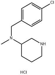 N-(4-Chlorobenzyl)-N-methylpiperidin-3-amine hydrochloride结构式