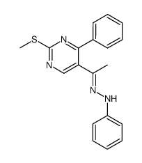 5-Acetyl-2-methylthio-4-phenylpyrimidine Phenylhydrazone结构式