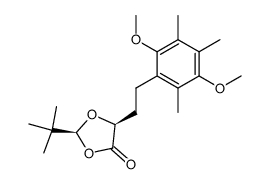 (2S,5S)-2-(tert.-Butyl)5-(2,5-dimethoxy-3,4,6-trimethylphenyl)ethyl)-1,3-dioxolan-4-on结构式