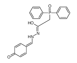 2-diphenylphosphoryl-N'-[(4-oxocyclohexa-2,5-dien-1-ylidene)methyl]acetohydrazide Structure