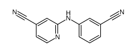 2-(3-cyanoanilino)pyridine-4-carbonitrile structure