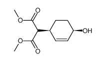 2-((1S,4R)-4-Hydroxy-cyclohex-2-enyl)-malonic acid dimethyl ester Structure