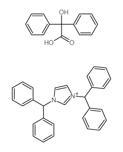 1,3-dibenzhydrylimidazole; 2-hydroxy-2,2-diphenyl-acetic acid结构式