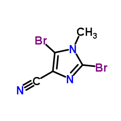 2,5-Dibromo-1-methyl-1H-imidazole-4-carbonitrile structure