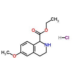 Ethyl6-methoxy-1,2,3,4-tetrahydro-isoquinoline-1-carboxylatehydrochloride structure