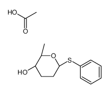 acetic acid,(2S,3R)-2-methyl-6-phenylsulfanyloxan-3-ol Structure