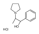 (1R,2S)-1-Phenyl-2-(1-pyrrolidinyl)-1-propanol hydrochloride (1:1 ) Structure