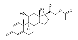 9α-Chlor-1-dehydro-cortisol-21-acetat结构式