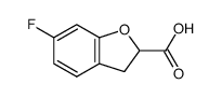 6-Fluoro-2,3-dihydrobenzofuran-2-carboxylic acid结构式