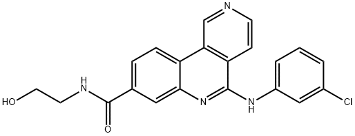 5-(3-chlorophenylamino)-N-(2-hydroxyethyl)benzo[c][2,6]naphthyridine-8-carboxamide Structure