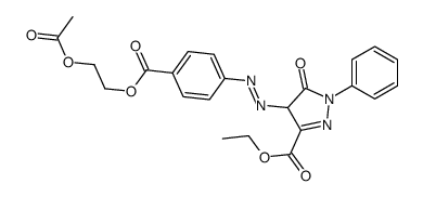 ethyl 4-[[4-[[2-(acetoxy)ethoxy]carbonyl]phenyl]azo]-4,5-dihydro-5-oxo-1-phenyl-1H-pyrazole-3-carboxylate结构式