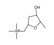 [2S-(2alpha,4beta,5alpha)]-[tetrahydro-4-hydroxy-5-methylfurfuryl]trimethylammonium结构式