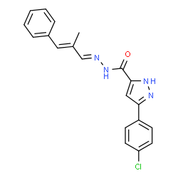 3-(4-chlorophenyl)-N-((1E,2E)-2-methyl-3-phenylallylidene)-1H-pyrazole-5-carbohydrazide picture