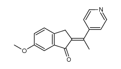 6-methoxy-2-[1-methyl-1-(4-pyridyl)methylene]indanone Structure