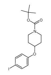 1,1-dimethylethyl 4-[(4-iodophenyl)oxy]-1-piperidinecarboxylate结构式