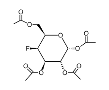 1,2,3,4-Tetra-O-acetyl-4-deoxy-4-fluoro-α-D-galactopyranoside结构式