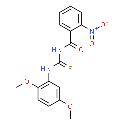 N-{[(2,5-dimethoxyphenyl)amino]carbonothioyl}-2-nitrobenzamide结构式