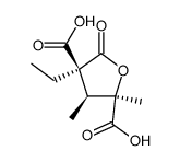 (2R)-4t-ethyl-2,3c-dimethyl-5-oxo-tetrahydro-furan-2r,4c-dicarboxylic acid Structure