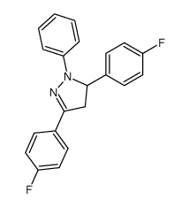 3,5-bis(4-fluorophenyl)-1-phenyl-4,5-dihydro-1H-pyrazole structure