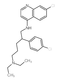 2-(4-chlorophenyl)-N-(7-chloroquinolin-4-yl)-N,N-diethyl-pentane-1,5-diamine结构式