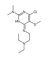 6-chloro-4-N-[2-(diethylamino)ethyl]-2-N,2-N-dimethyl-5-methylsulfanylpyrimidine-2,4-diamine结构式