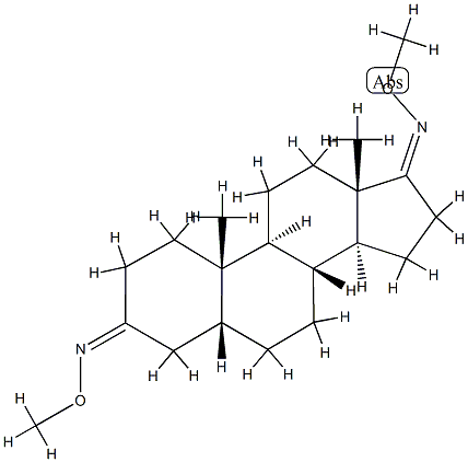 5β-Androstane-3,17-dione bis(O-methyl oxime) structure